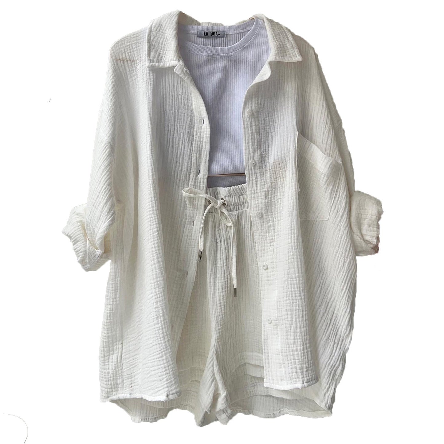 LÉONIE ENSEMBLE DÉTENTE EN COTON DOUX